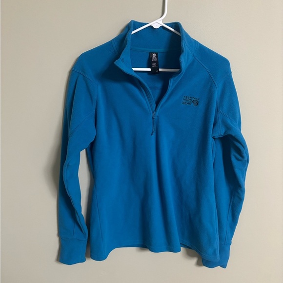 Mountain Hardwear 1/4 Zip Fleece Blue Jacket Women's Size Large  Quarter - Picture 1 of 7